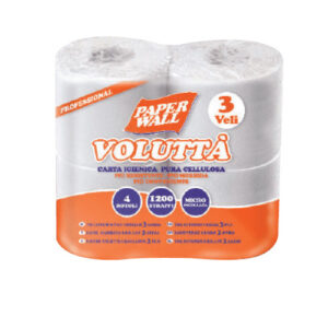 Carta igienica 3 veli - 300 strappi - 4 rotoli