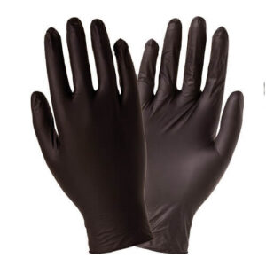 Guanti in lattice nero senza polvere