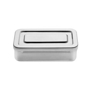 Vaschetta disinfezione strumenti con coperchio in acciaio inox